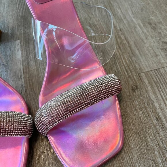 Womens Fashion Nova Pink "Maya" Heels - 11 - Picture 5 of 9